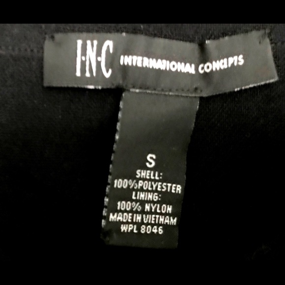 INC Ruffled Black & White Polka Dot Skirt w Lining - Picture 5 of 6